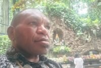 Titus Pekei, Pencetus Noken sebagai warisan budaya dunia, saat ditemui wartawan aceh.tagarutama.com.