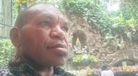 Titus Pekei, Pencetus Noken sebagai warisan budaya dunia, saat ditemui wartawan aceh.tagarutama.com.