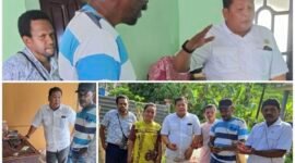 Plt. Kepala Dinas Perkebunan Fakfak, Widhi Asmoro Jati, ST, MT, bersama staf Dinas Perkebunan Fakfak turun langsung ke lapangan guna memastikan penanganan hasil panen pala telah sesuai.