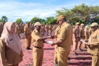 Gubernur Papua Barat Muhamad Lakotani menyerahkan SK kenaikan pangkat kepada sejumlah ASN dilingkungan pemerintah Provinsi Papua Barat.