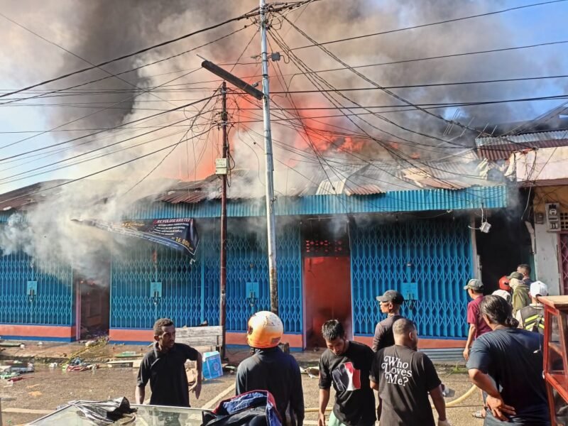 Foto. Salah satu ruko yang terkena dampak kebakaran.