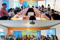 Foto. Sejumlah Pelaku usaha pala mengikuti sosialisasi yang berfokus pada pada penguatan perizinan dan validasi dokumen pengepul yang dilaksanakan di Ruang Rapat Tomandin Fakfak, Kamis (20/5/2025).