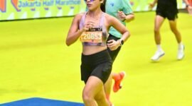 Siti Shafia Rizmarini Ilham, S. Psi., M.M., CHCP-A . Saat mengikuti Jakarta Running Festival ( Jakarta Marathon) - (foto : dok pribadi).